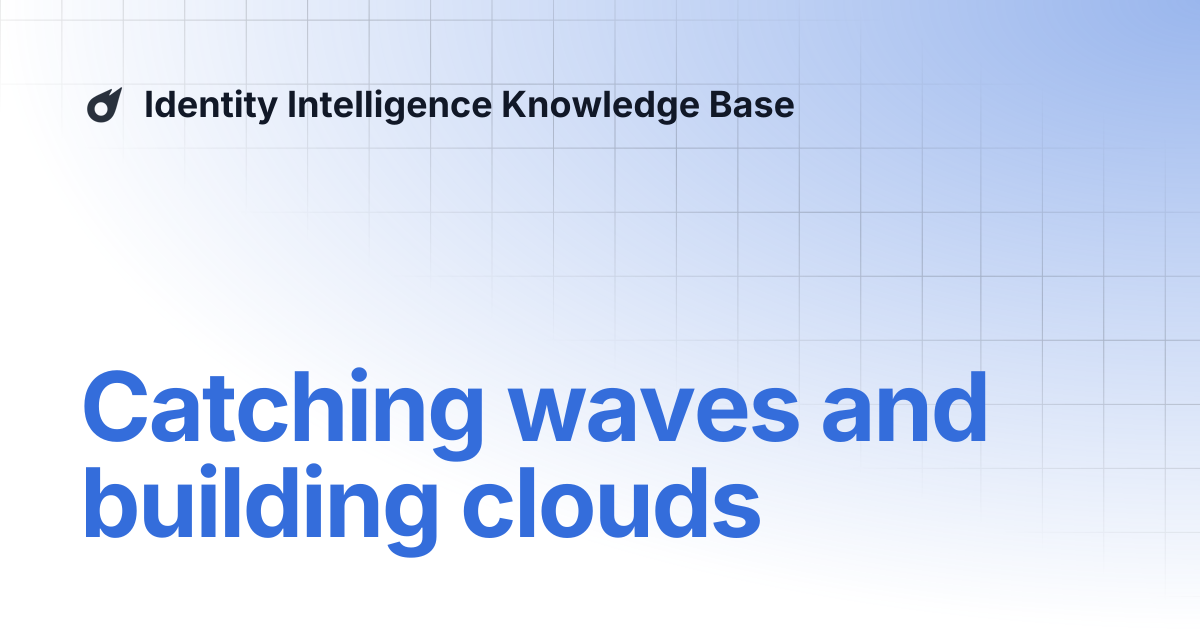 Catching waves and building clouds | Oort Knowledge Base